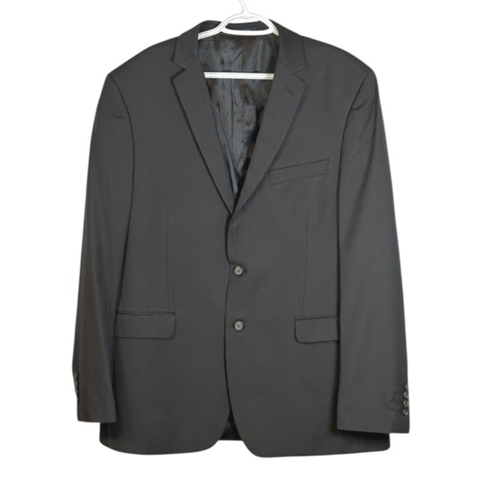 Calvin Klein Men Blazer‎ Suit Jacket Charcoal Gray 38R Wool 2 Button
